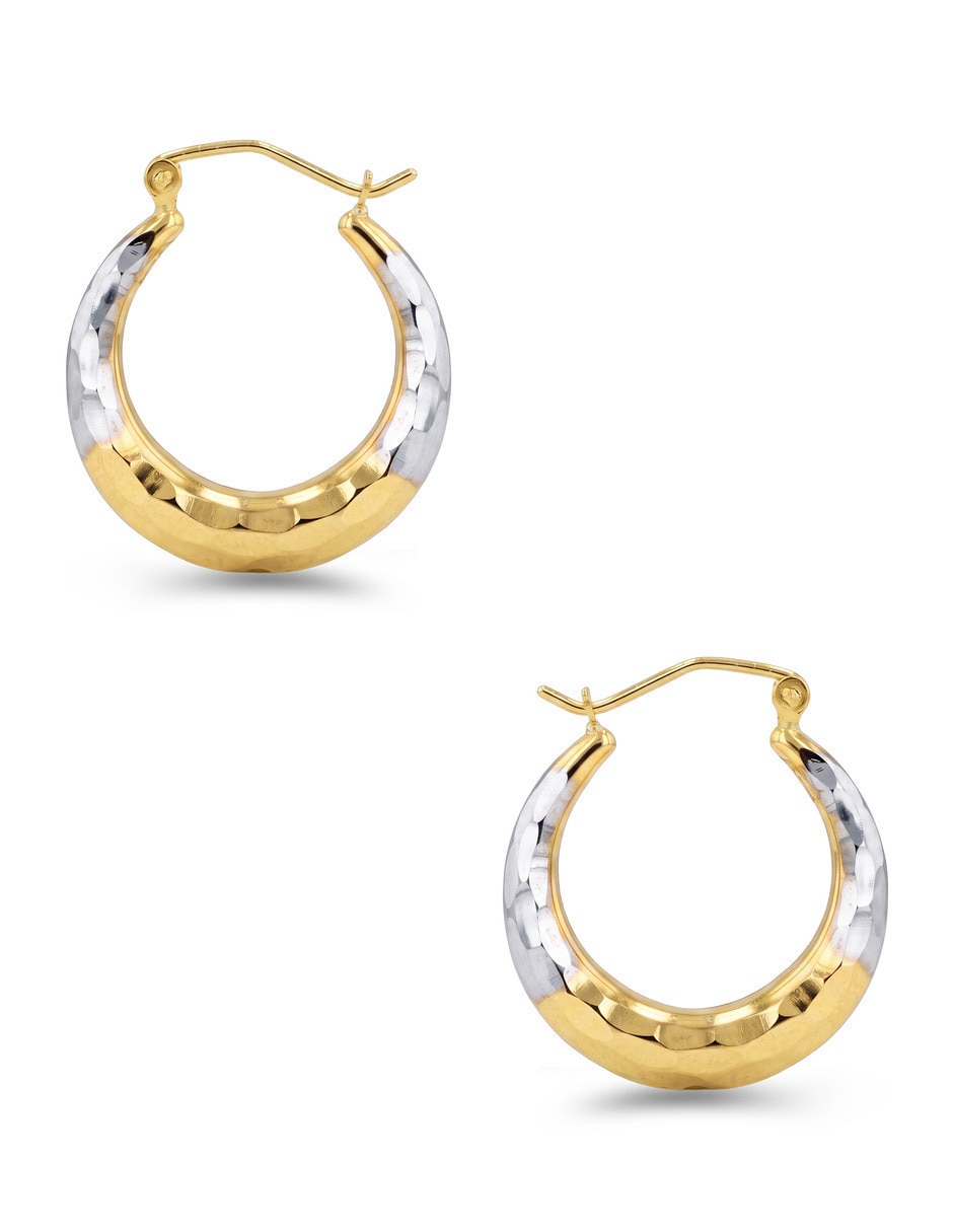 Arracadas joyerias bizzarro de oro amarillo 14 k con acabado brillante