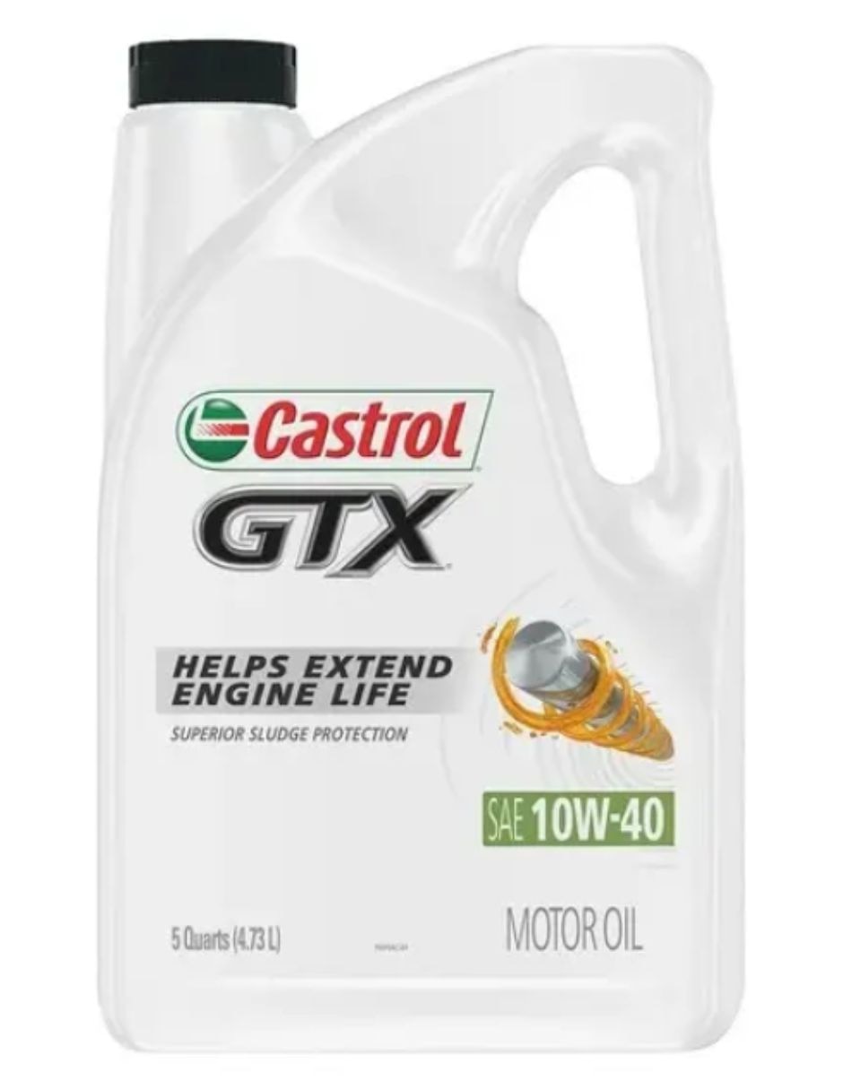 Aceite semi sintético castrol para automóvil 10w-40 4.73 l