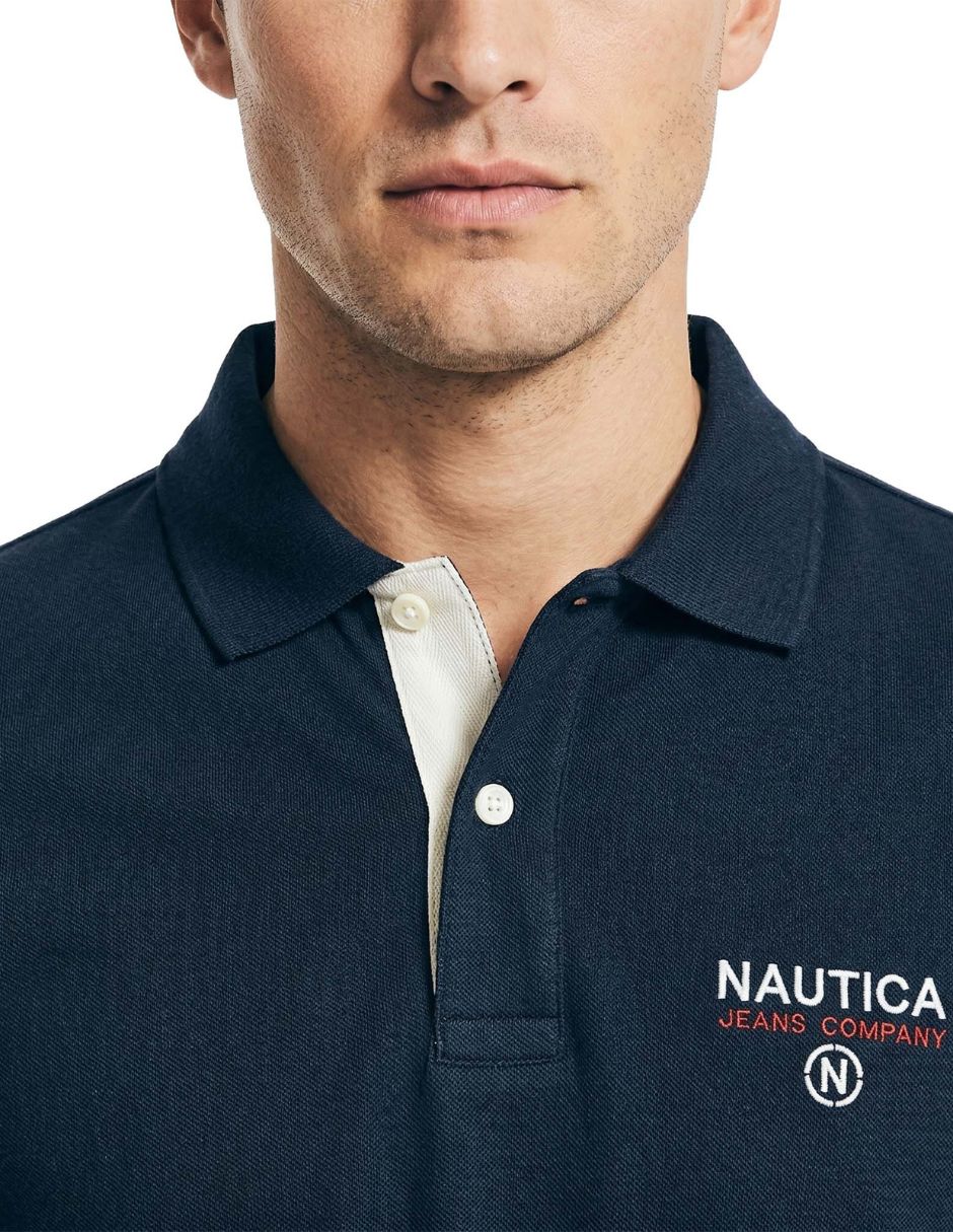 Playera nautica jeans cuello polo para hombre 3