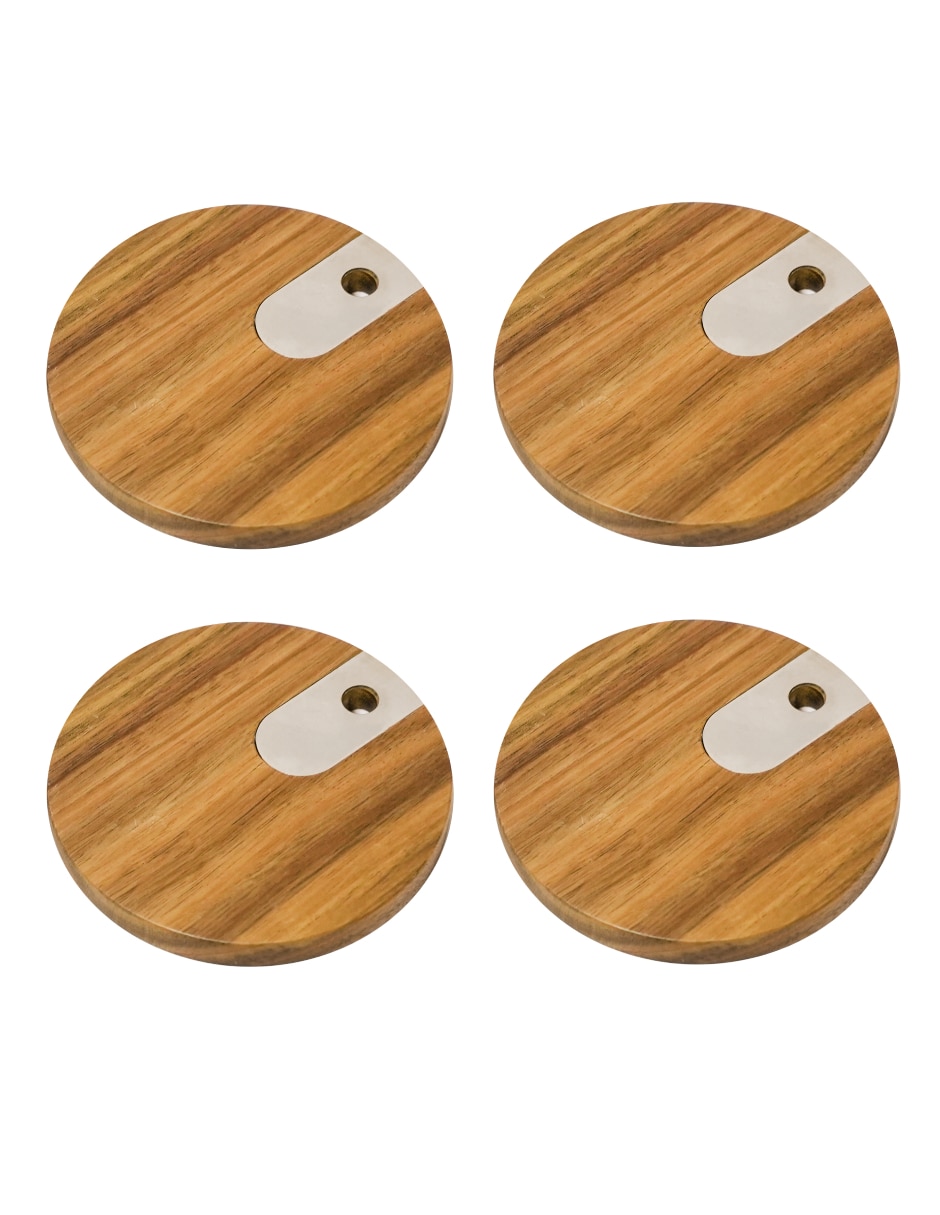 Portavaso kasablanka de madera 4 piezas