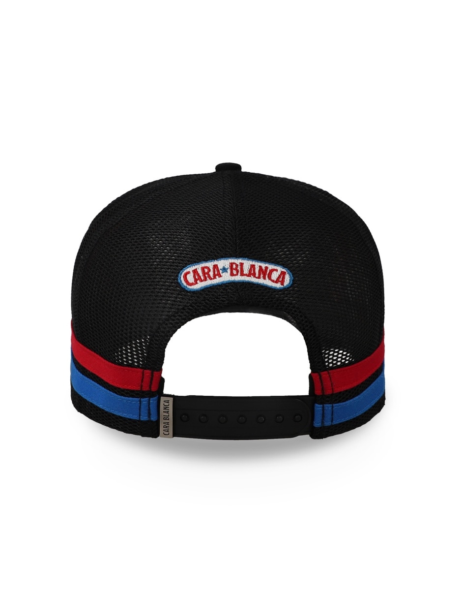 Gorra visera curva snapback Cara Blanca Cattleman Double Line Star Negra Unitalla para adulto 2