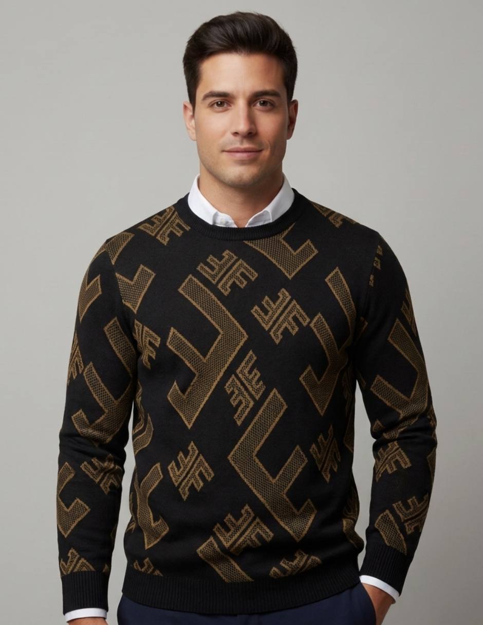 Suéter cuello redondo para hombre 1