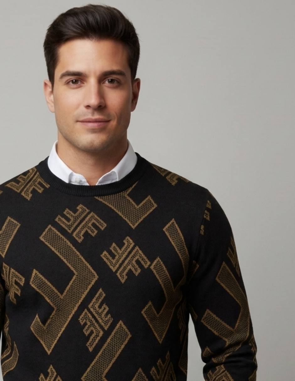 Suéter cuello redondo para hombre 2