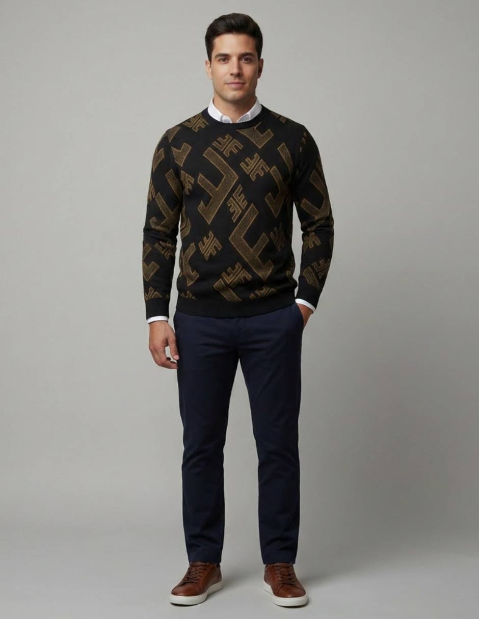 Suéter cuello redondo para hombre 4
