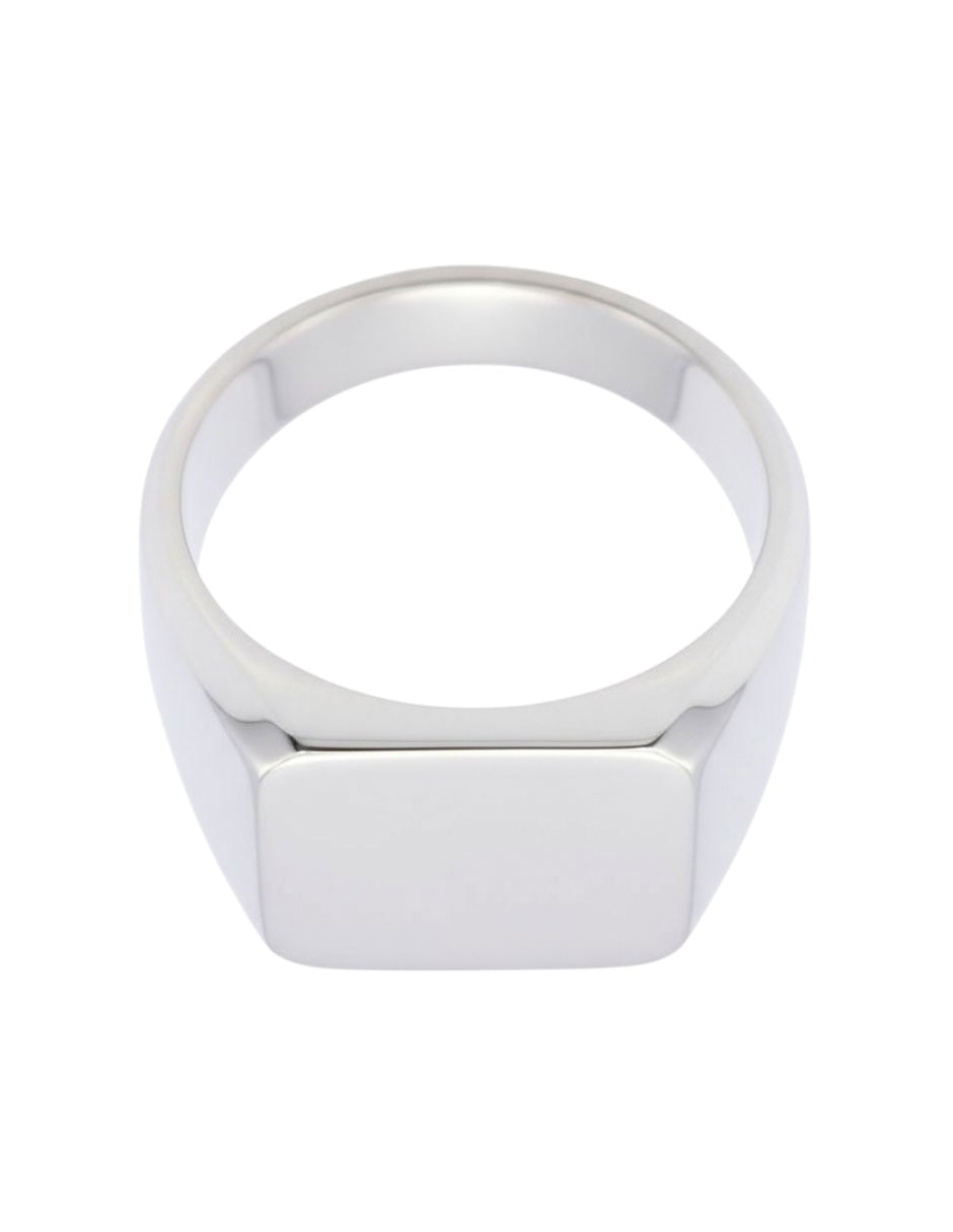 Anillo cuadrado p 925 de plata pulido Anillo cuadrado p 925 de plata pulido