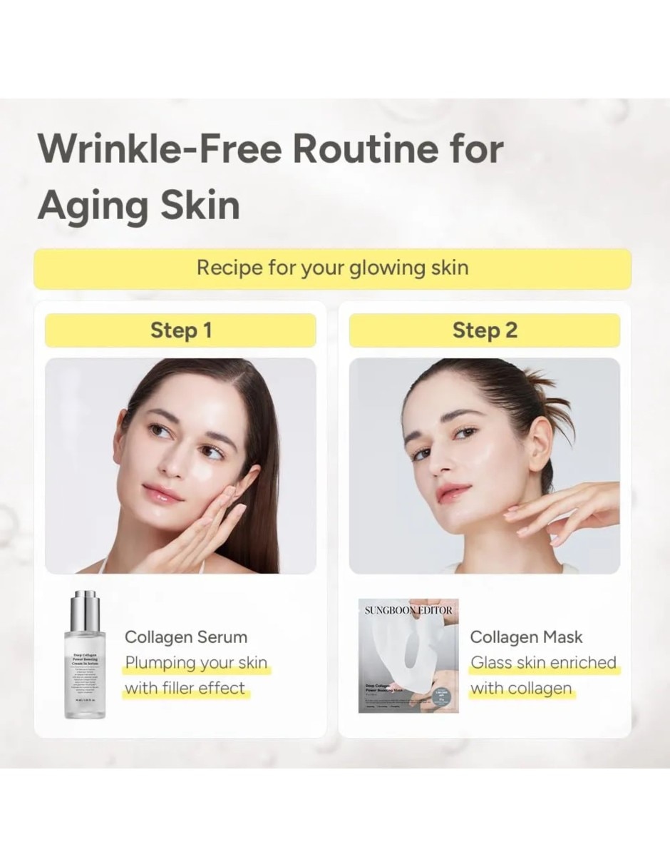 Hidratante hidratante facial deep collagen anti-wrinkle cream in serum 30ml - crema suero antiarrugas sungboon editor anti-wrinkle 7