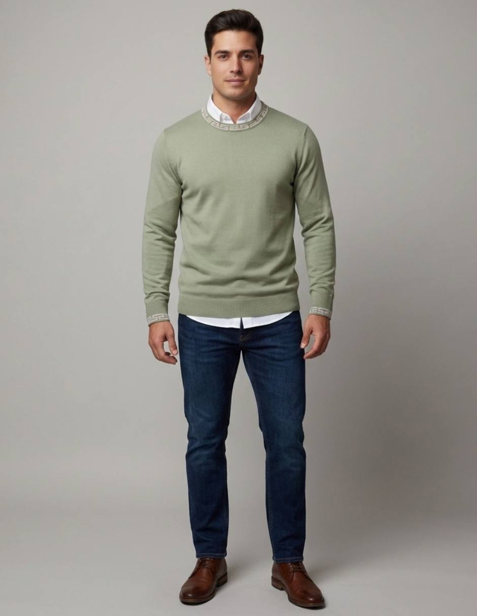 Suéter cuello redondo para hombre 2
