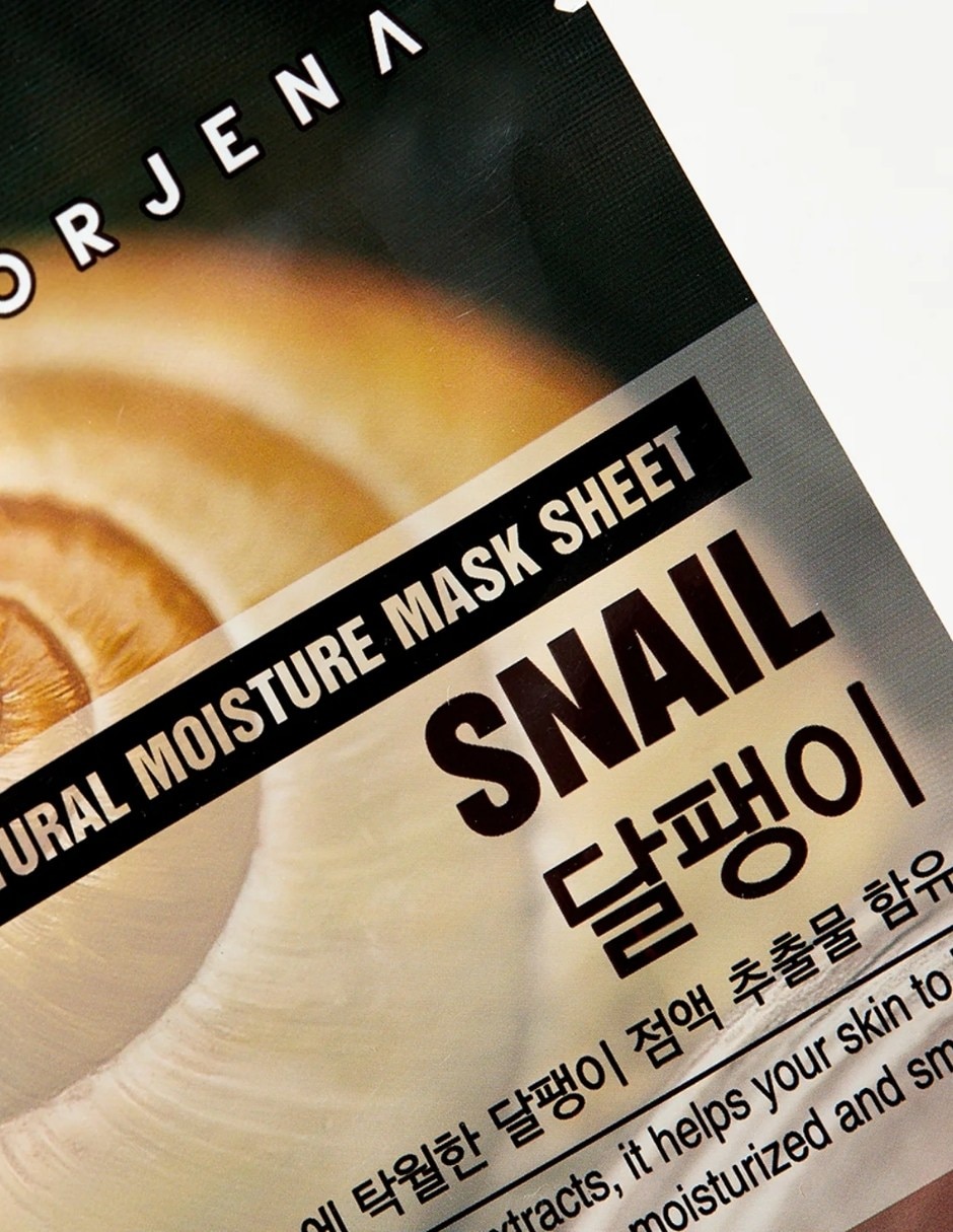 Mascarilla facial natural moisture snail mask sheet 25ml - mascarilla celulosa caracol hidratante para regenerar orjena mascarilla 6