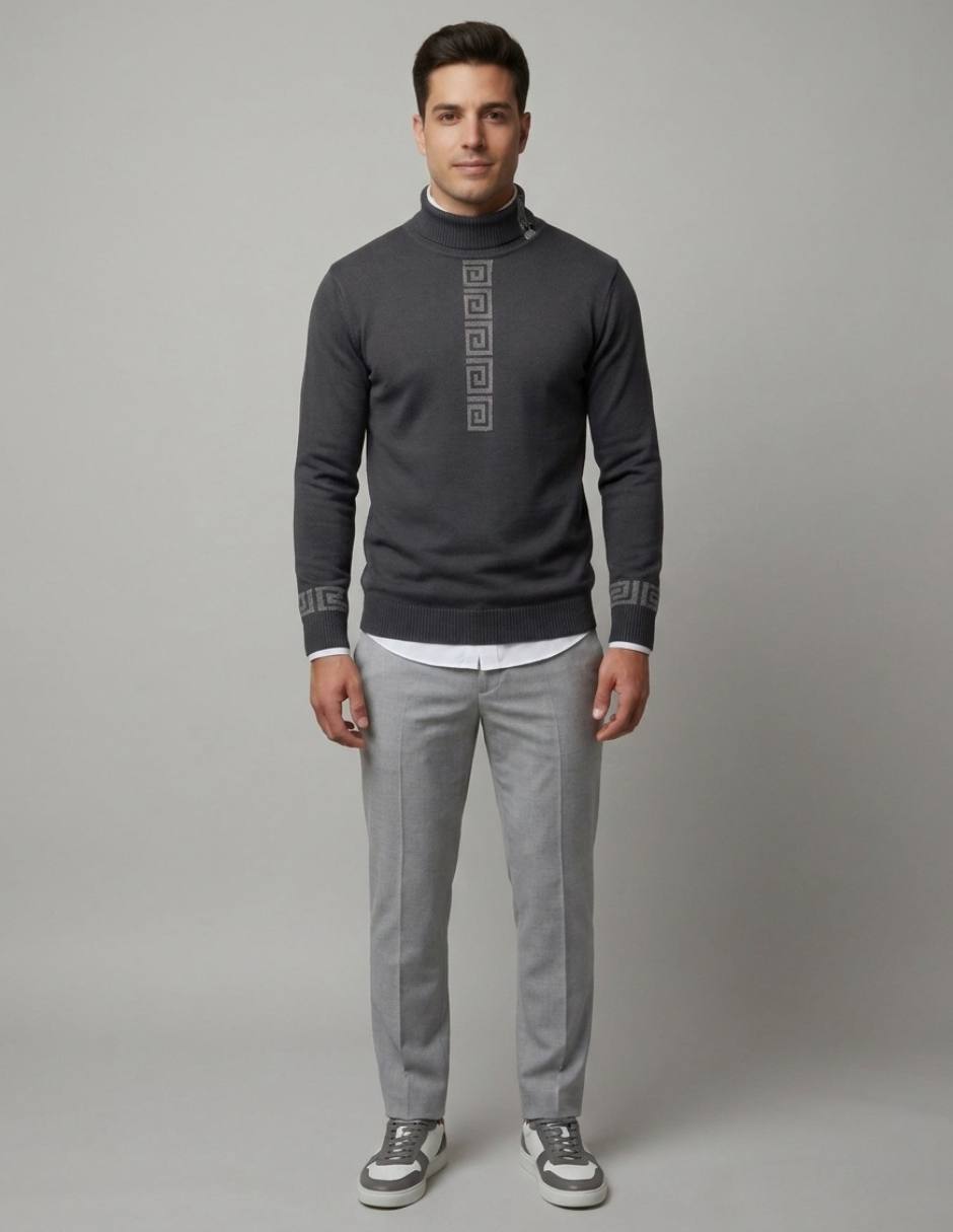 Suéter cuello alto para hombre 4