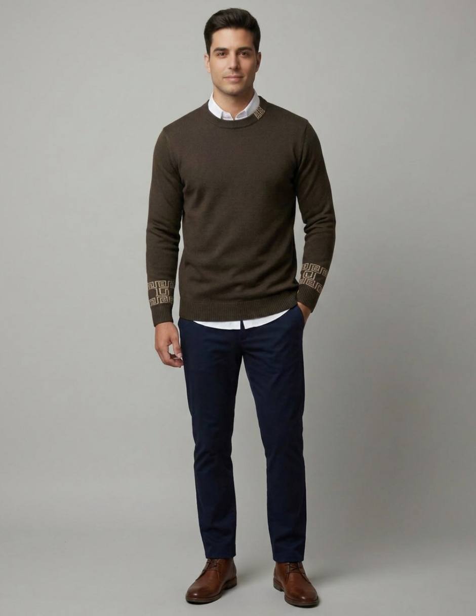 Suéter cuello redondo para hombre 4