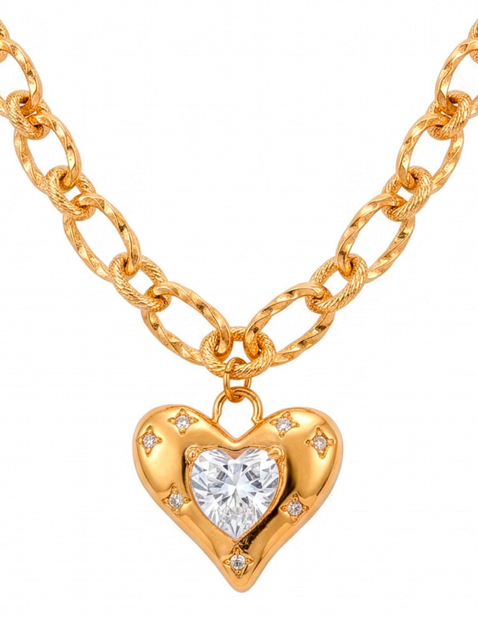 Collar con dije de corazón Collar con dije de corazón