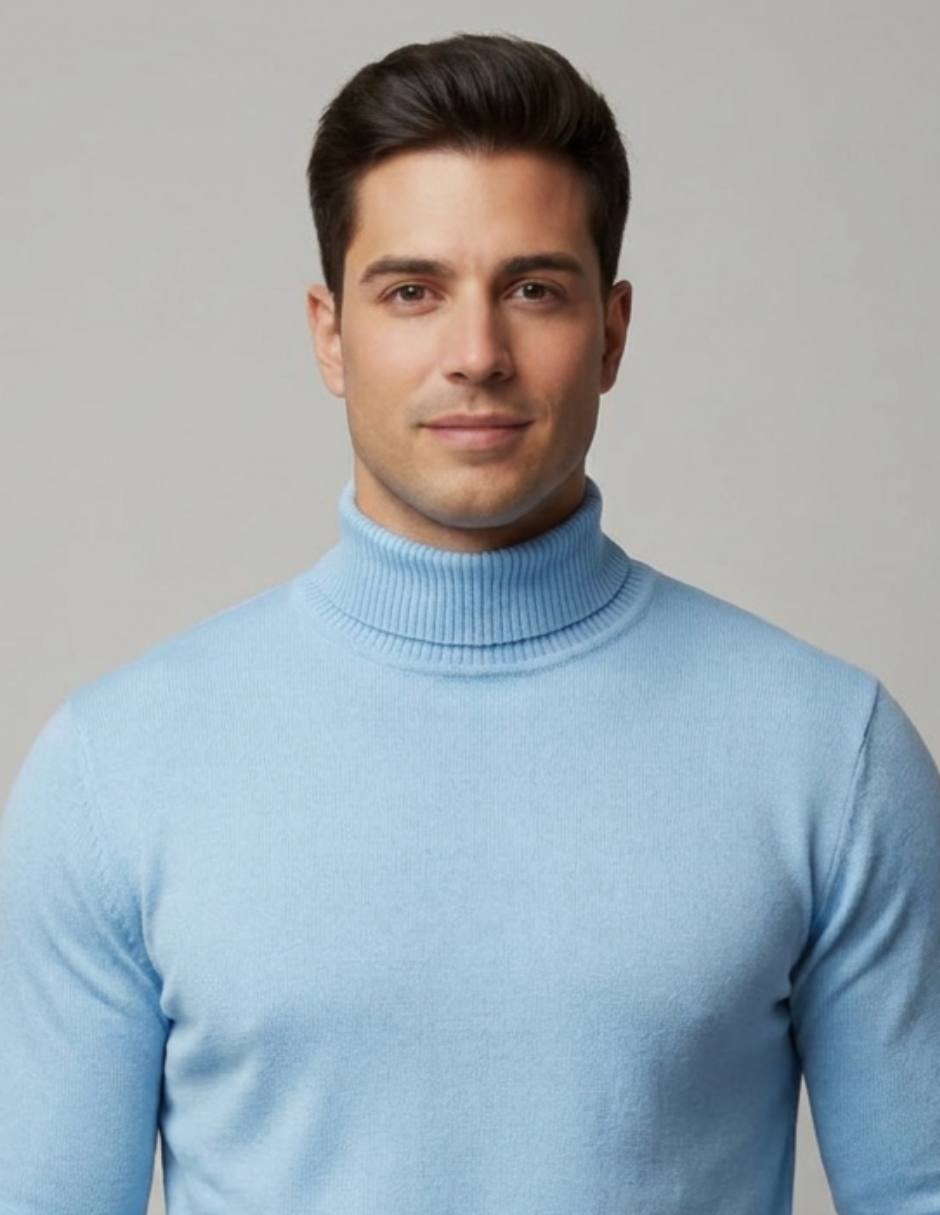 Suéter cuello alto para hombre 2