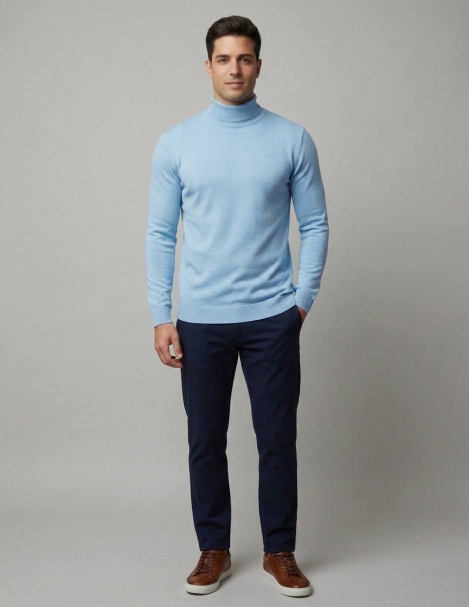 Suéter cuello alto para hombre 3