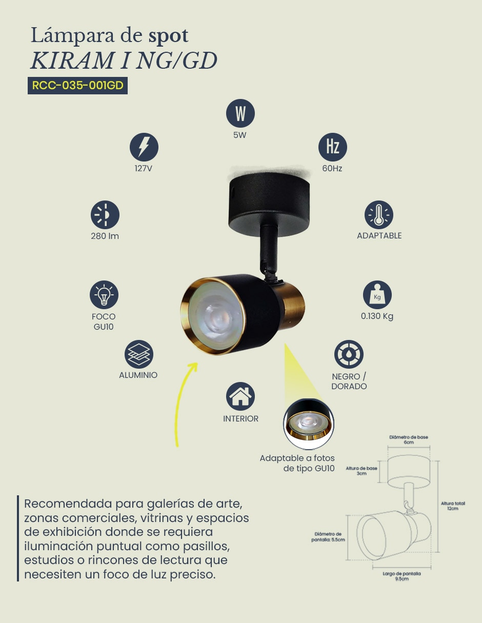 Lámpara direccionable 7