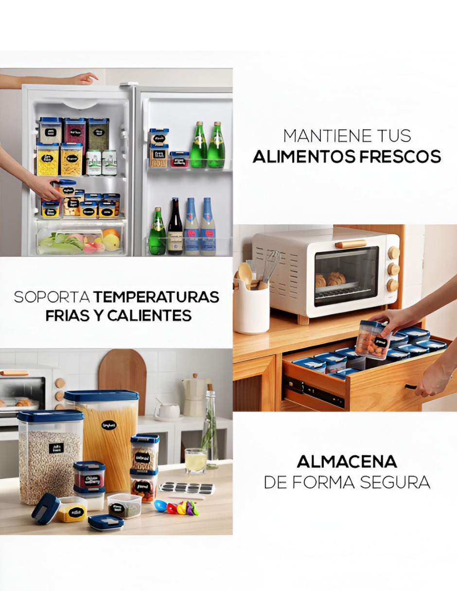 Set contenedores de plástico 6 piezas 5