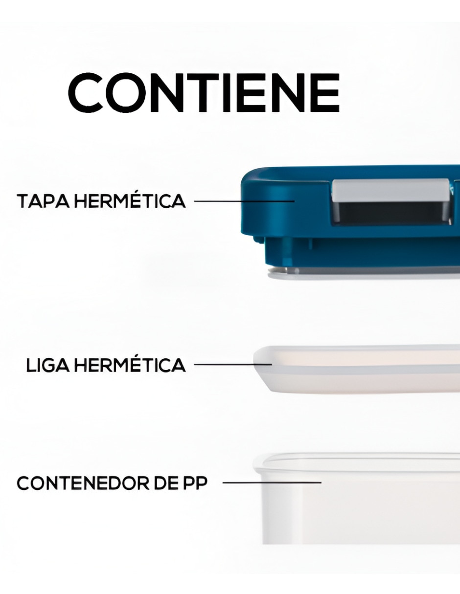 Set contenedores de plástico 6 piezas 3
