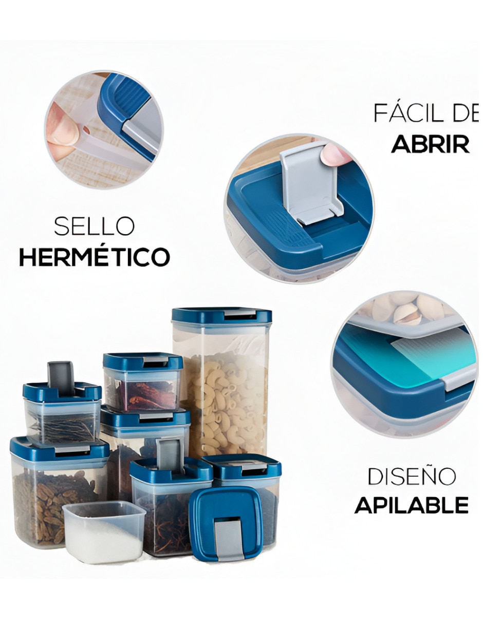 Set contenedores de plástico 6 piezas 2