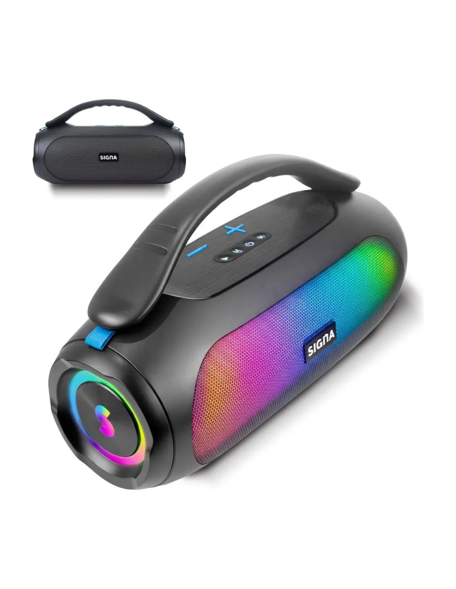 Bocina portátil bocina recargable bluetooth pórtatil radio fm con luz led bluetooth