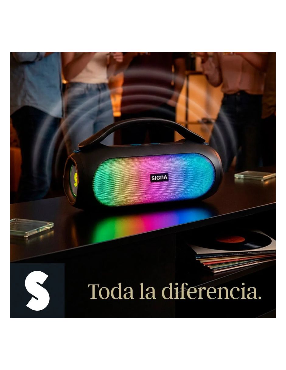 Bocina portátil bocina recargable bluetooth pórtatil radio fm con luz led bluetooth