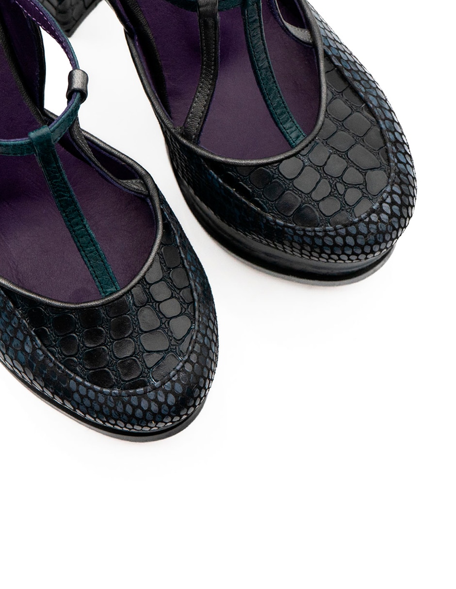 Zapato de tacón de piel para mujer 4