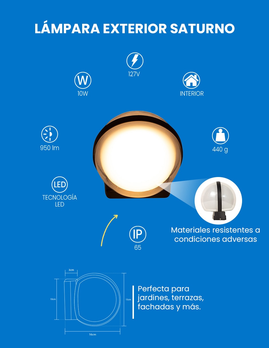 Árbotante LED Saturno 8