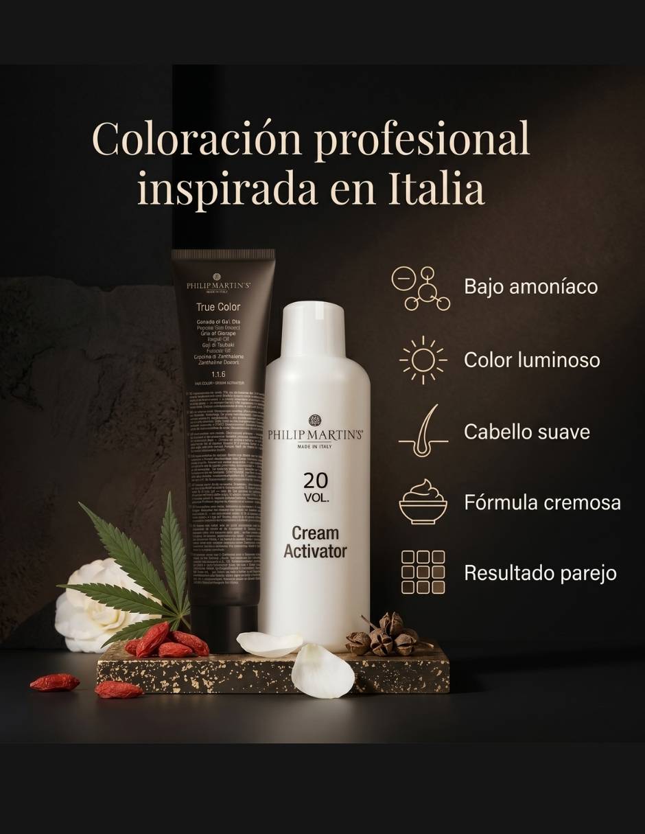 Tinte para cabello Tinte para Cabello Permanente Profesional Philip Martin's True Color 6.46 Rubio Oscuro Rojo Cobrizo TRUE COLOR tono 6.46 Rojo veneciano 2