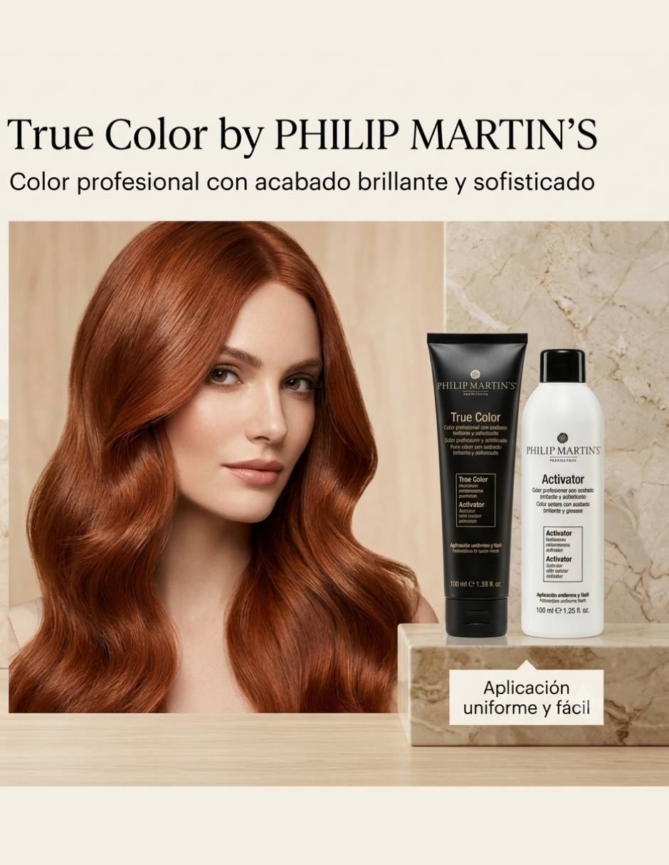 Tinte para cabello Tinte para Cabello Permanente Profesional Philip Martin's True Color 6.46 Rubio Oscuro Rojo Cobrizo TRUE COLOR tono 6.46 Rojo veneciano 3