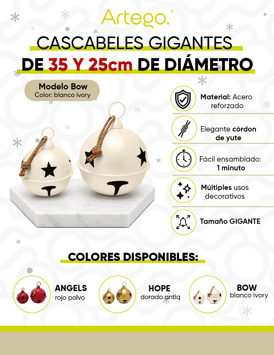 Pie de árbol cascabeles navideños gigantes 7