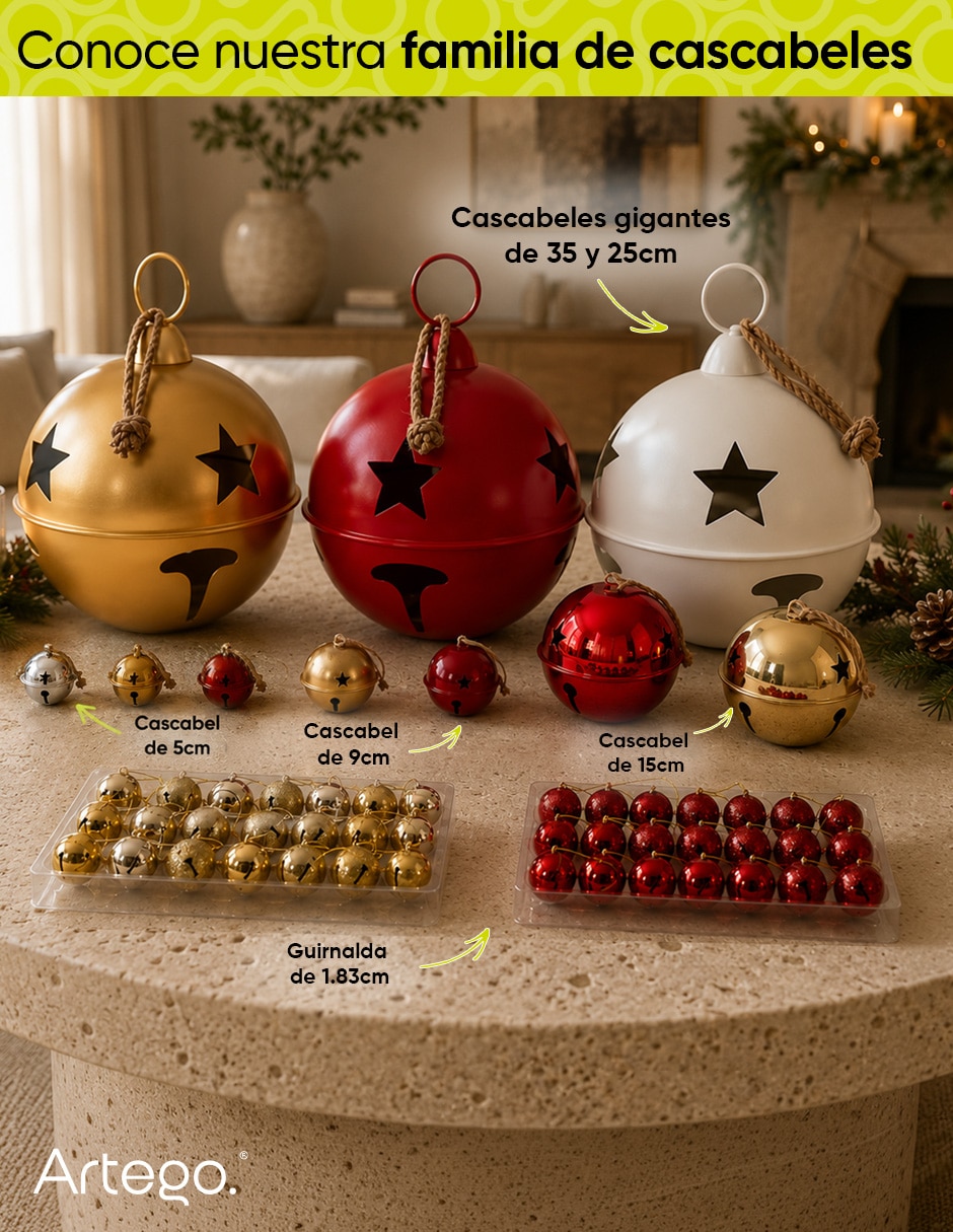 Pie de árbol cascabeles navideños gigantes 4
