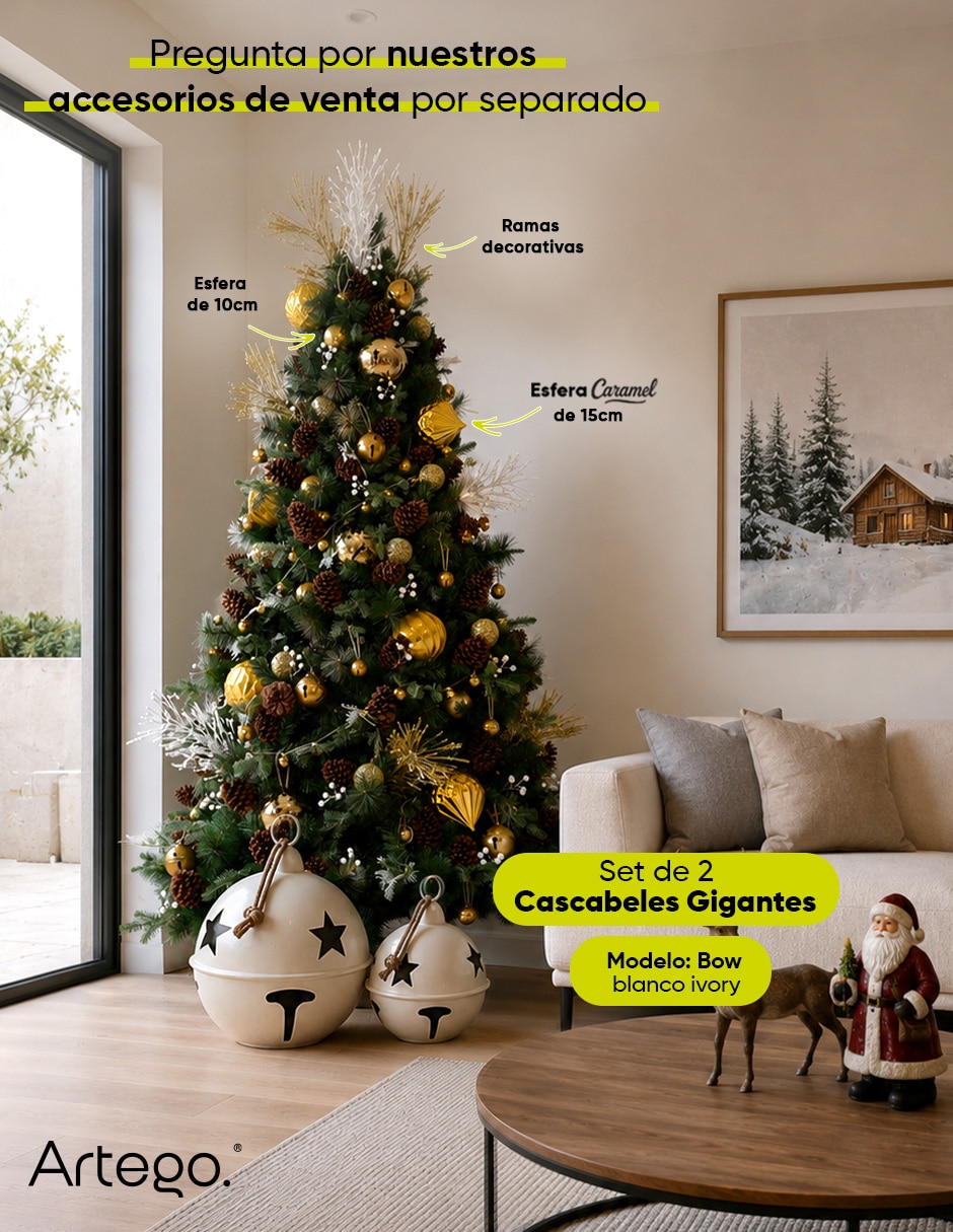Pie de árbol cascabeles navideños gigantes 5