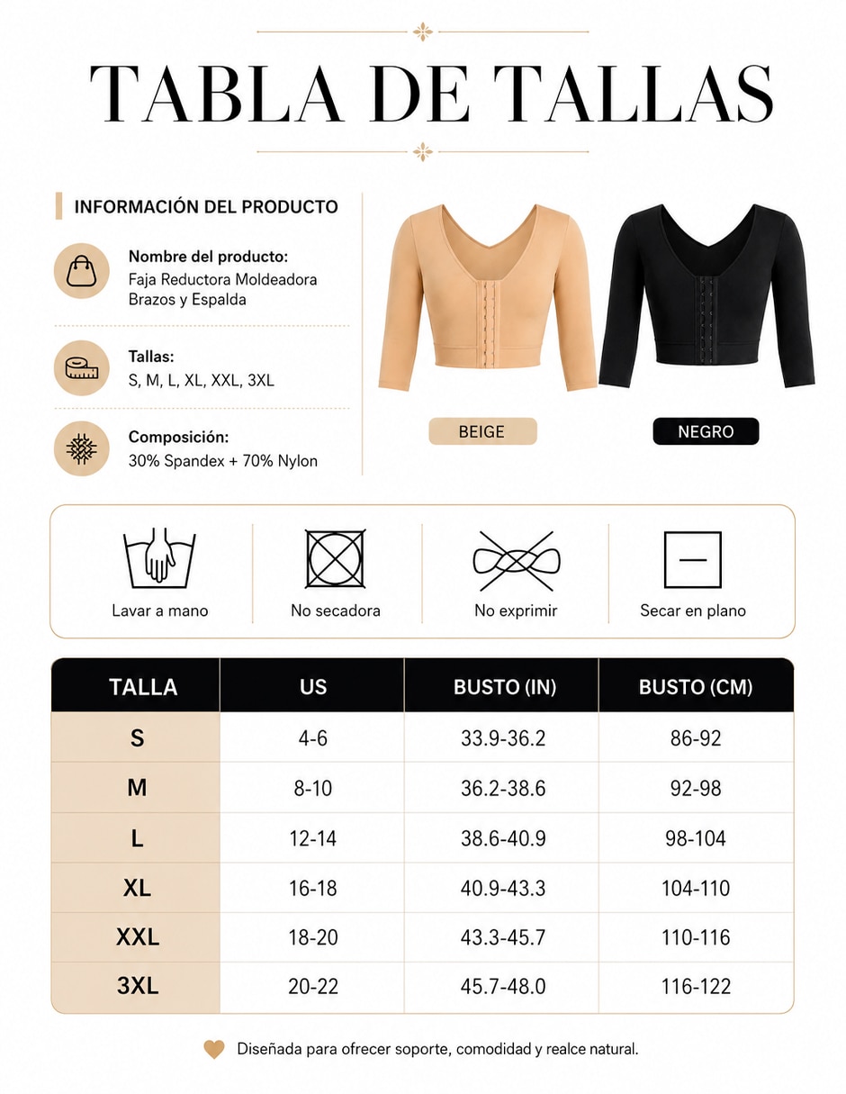 Faja de control pectoral con compresión alta para mujer 4