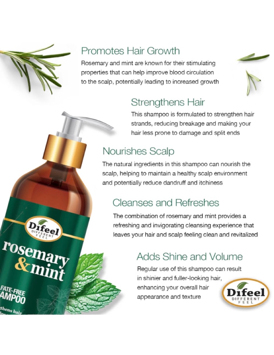 Shampoo para cabello para cabello todo tipo rosemary mint 1 lt 3