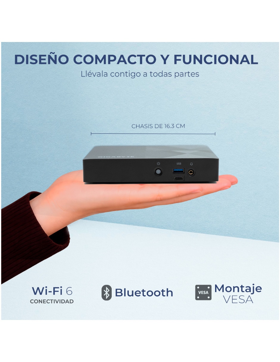 Mini pc mpbg-n116gb256mtm intel n100 integrada 16 gb ram 256 gb