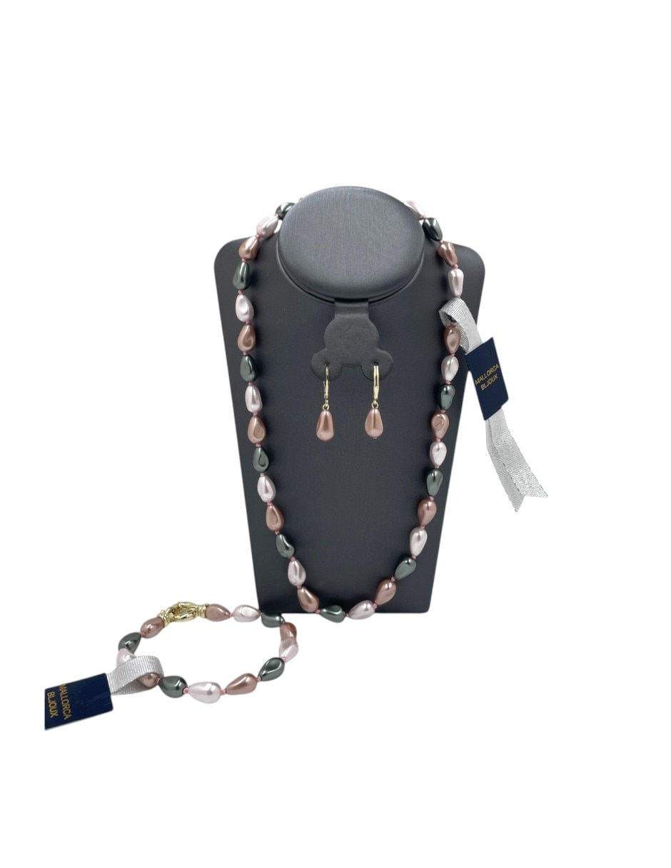 Set joyería arette de perla