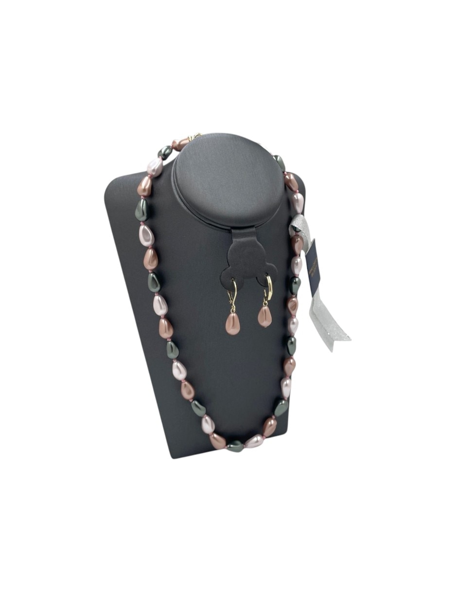 Set joyería arette de perla