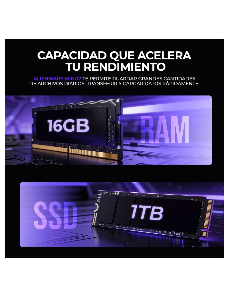 Laptop gamer 16 pulgadas qhd+ intel core ultra 7 nvidia geforce rtx 4070 16 gb ram 1 tb 7