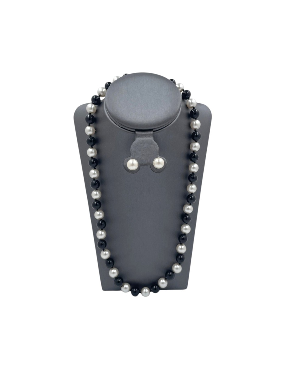 Set joyería arette de perla
