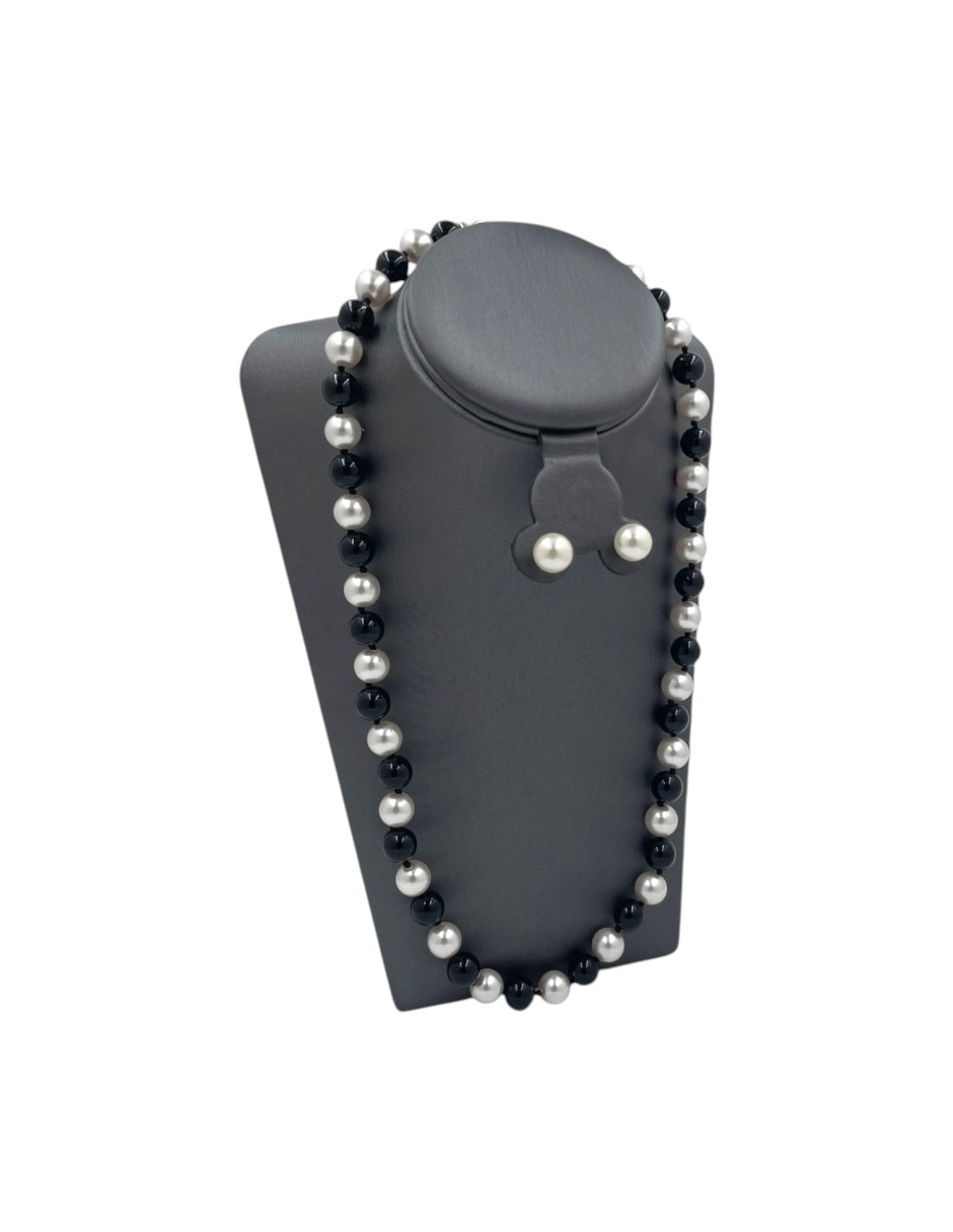 Set joyería arette de perla