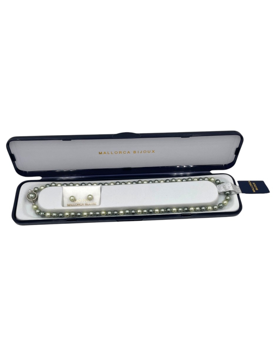 Set joyería arette de perla