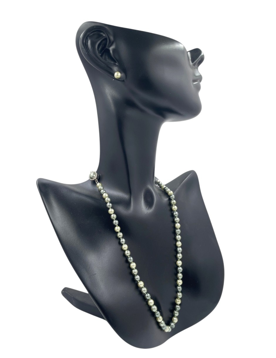 Set joyería arette de perla