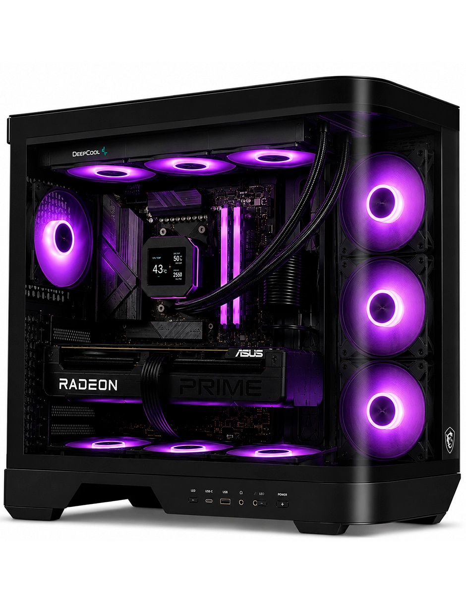 Computadora gamer pcg-amd101 amd ryzen 7 amd radeon rx 9070 xt 32 gb ram 2 tb 3