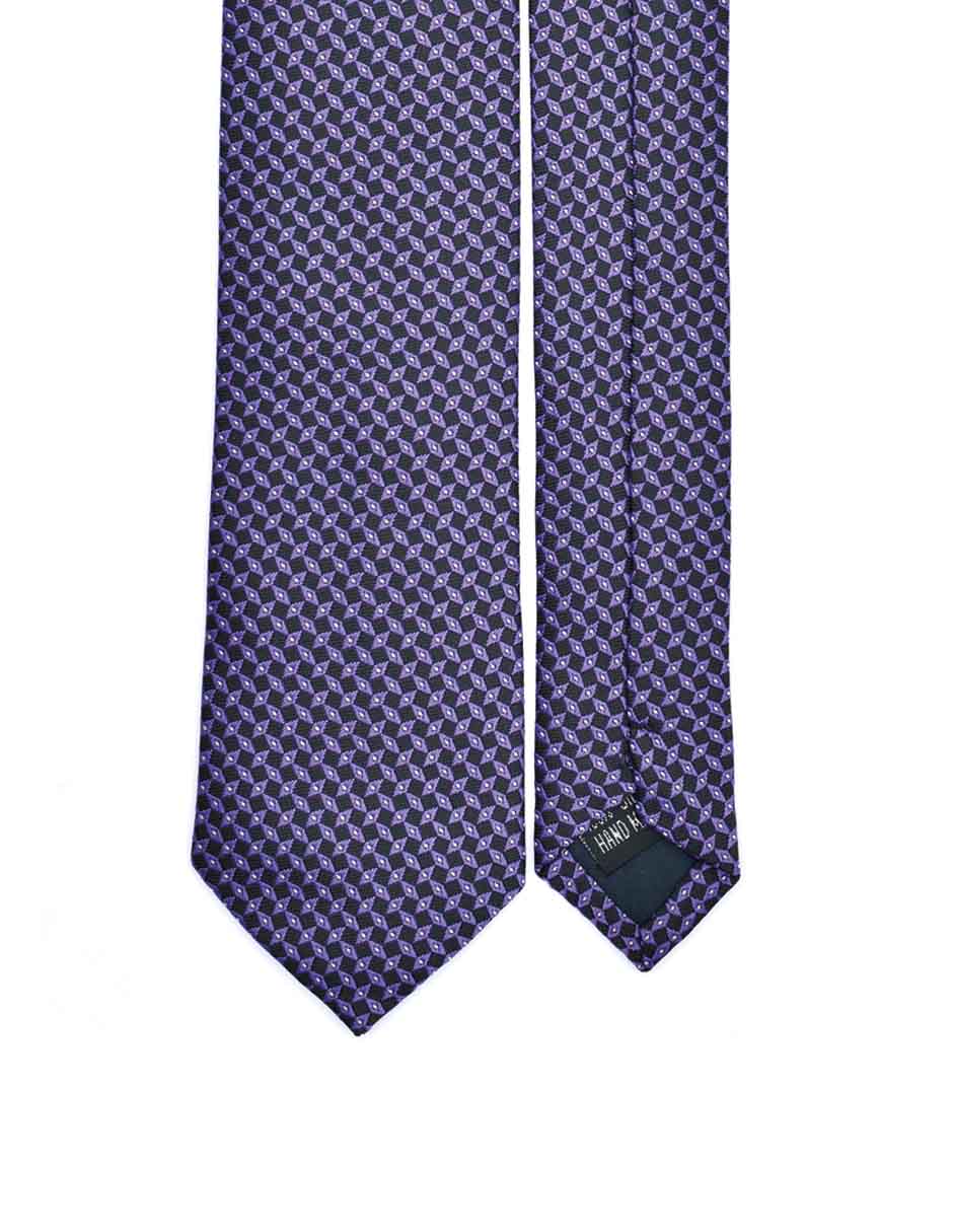 Corbata De seda estampado rombos para hombre 2