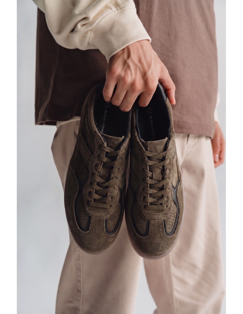 Tenis de piel para hombre 5