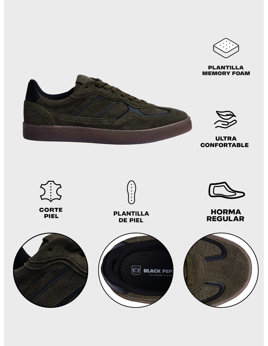 Tenis de piel para hombre 6
