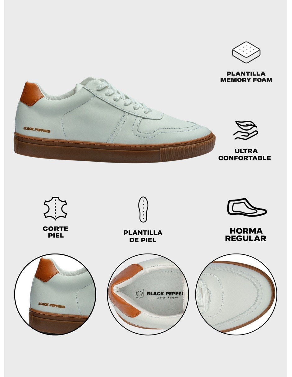 Tenis de piel para hombre 6