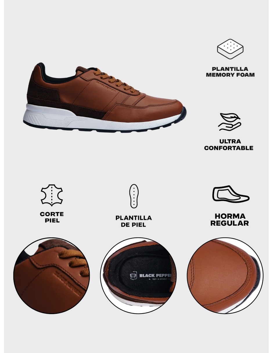 Tenis de piel para hombre 3