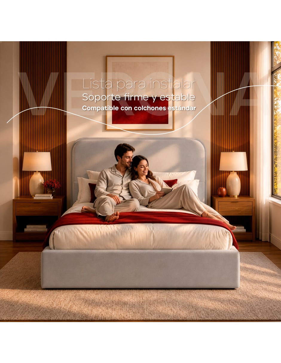 Cama de Madera pino matrimonial 2