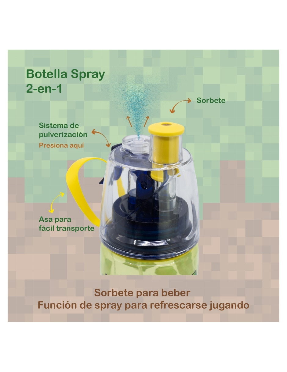 Botella de agua de plástico con tapa push pull 577 ml 2