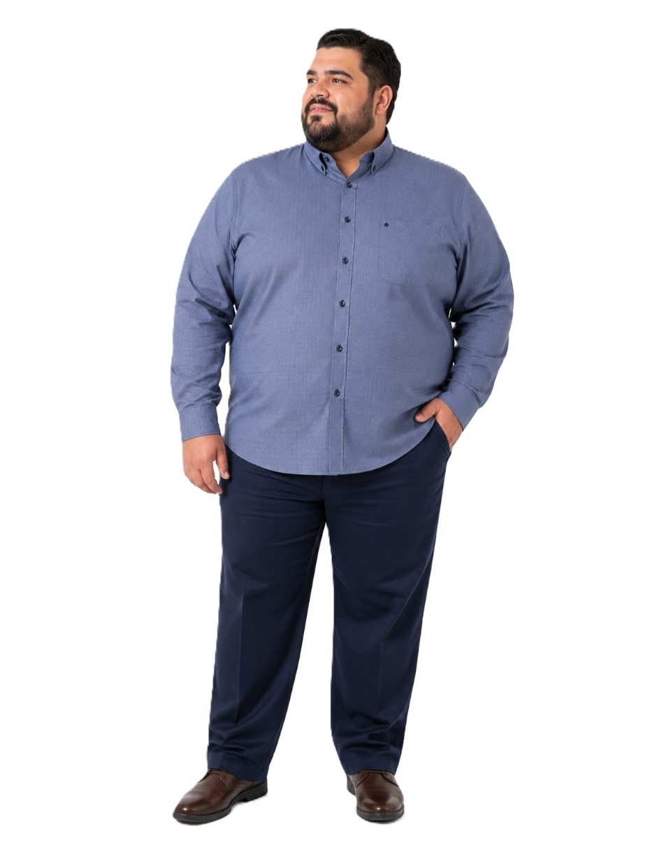 Camisa casual de algodón manga larga para hombre 6