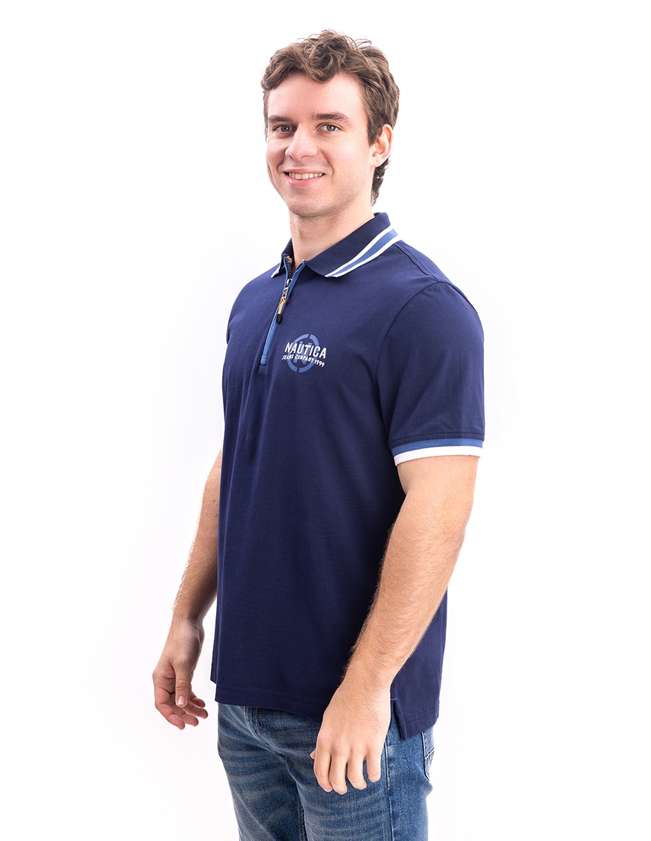 Playera nautica cuello polo para hombre 2